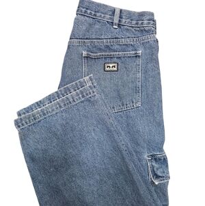 Vintage OBEY Y2K Bigwig Loose Fit Baggy Denim Jeans Sz 34x30